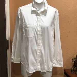 7 for all mankind men’s white button up shirt